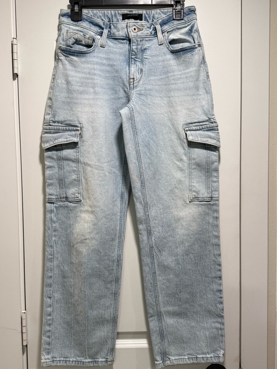 Edgely Denim - edgely Light Wash Cargo Straight-Leg Jeans